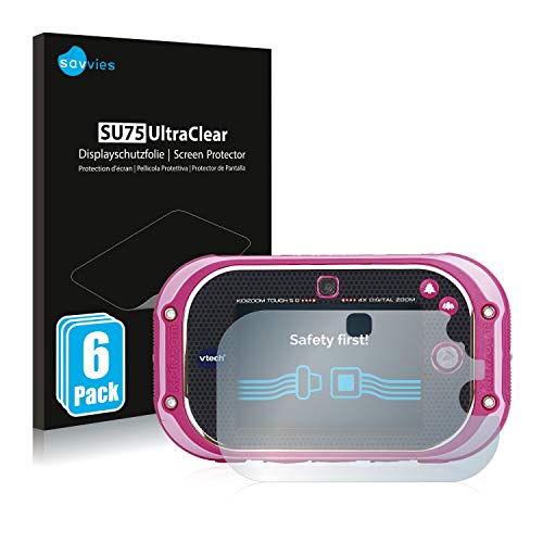 savvies Protector Pantalla Compatible con Vtech Kidizoom Touch 5.0 2018 (6 Unidades) Pelicula Ultra Transparente