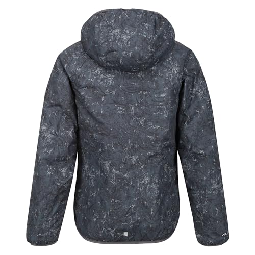 Childrens/Kids Volcanics VII Terrain Print Reflective Waterproof Jacket (3-4 Years) (Seal Grey)3