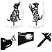 YiYa 2 Stück Metall-Gartendekoration Metall Hund Garten Dekoration Hund Animal Garden Stakes Gartendeko für Outdoor Rasen Tier Rasen Dekoration Schwarz Dekor