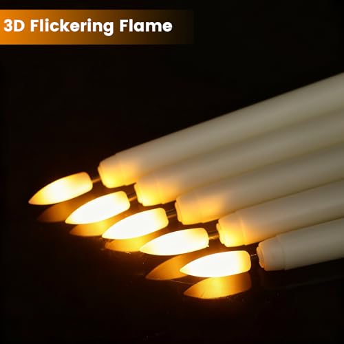 Image of Wondise 24 Pack Flameless Taper Candles, Battery Operated Candlesticks