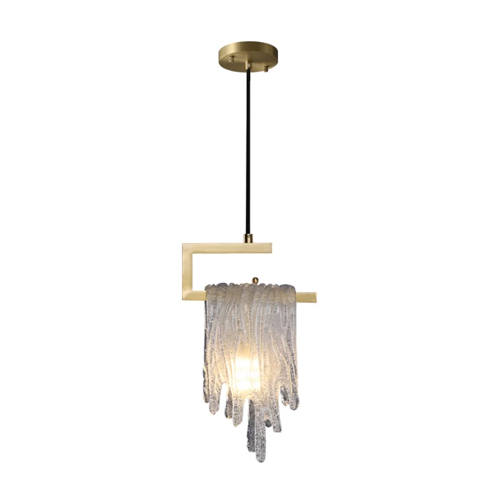 Suspension en laiton et verre réglable de 30 cm pour éclairage de salon