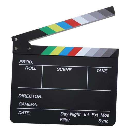 SMASOLO Claqueta Acrílica para Profesional Accesorio Versátil para Filmación y Fotografía Herramienta Esencial para y Decoración de Estudio Tablero Clapboard Resistente y Funcional para