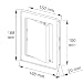 Puerta de plástico de fácil acceso, color blanco (150 x 150 mm)