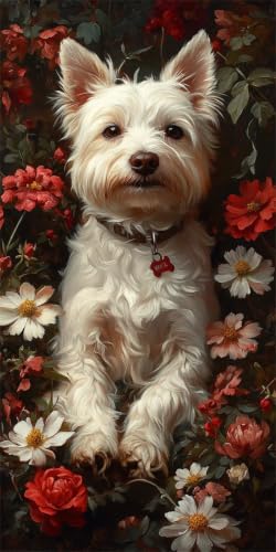 Pintar por números perro sin experiencia pintura acrílica antiestrés