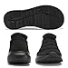 Men's Fashion Sneakers Wide Width - Striped Knit Upper, Lightweight Walking Shoes, Wide Toe Box Casual Athletic Shoes Black