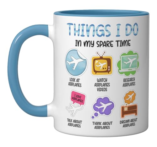 Taza Cerámica Azul y Blanca 11 Onzas miniatura 1