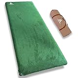 C·WILDYFIELD 4 INCH Thick Self Inflating Sleeping Pad with 9 R Value Foam Camping Mattress Ultra Thick Comfort Camping Mattress, Inflatable Foam Camping Pad, Portable Comfortable Sleeping Pad
