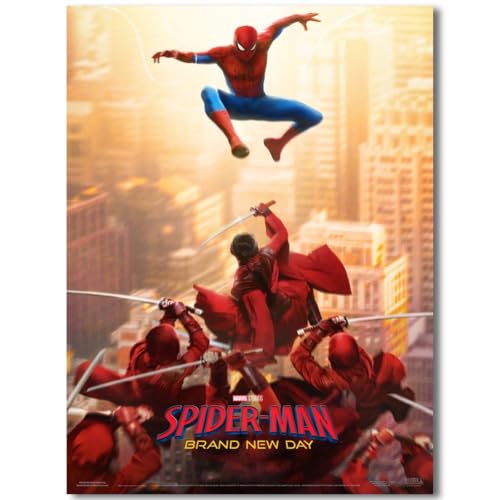 MGZFEZN Spider-Mon Brand New Day Poster For Fans Kids Room Bedroom Wall Decor-Movie Spiderman Posters Canvas Prints Picture For Teen Boy Girls Gifts