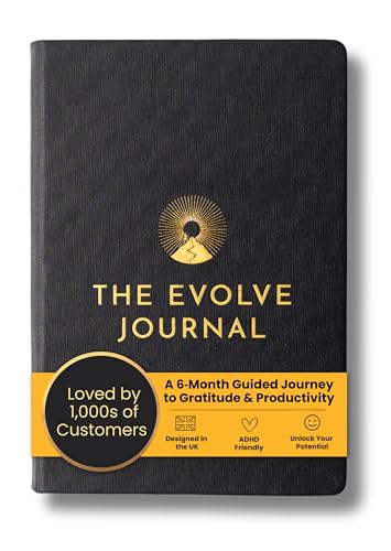 THE EVOLVE JOURNAL, 6-Month Guided Gratitude and Productivity Journal, ADHD