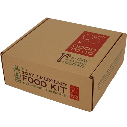 GOOD TO-GO Variedad de suministro de alimentos de emergencia de 5 días #1 | Comida de supervivencia deshidratada | Alimentos para mochileros y campamentos | Ligero | Fácil de preparar