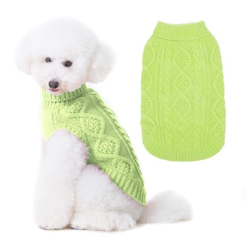 Image of BINGPET Dog Sweater for Small Dogs, Turtleneck Knitted Clothes
