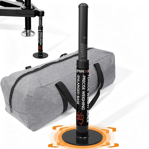 1800 Lbs Trailer Tongue Weight Scale, Heavy Duty Enlarged Base - 6.3'' Hitch Scale for Safe Towing, Weight Distribution Tool for Travel Trailers, Campers, Boats & Cargo Trucks, with Storage Bag