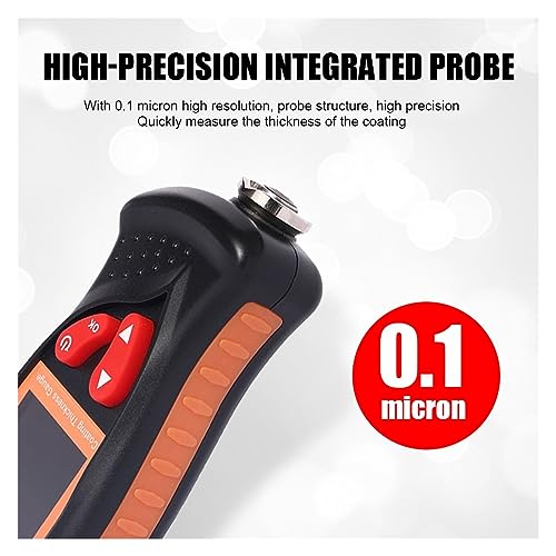 Medidor de Espesor de Pintura, Calibrador para Capa de Pintura de Auto 0.1 micrón / 0-1300 Medidor de Espesor de Película de Pintura Fe/NFe miniatura 7