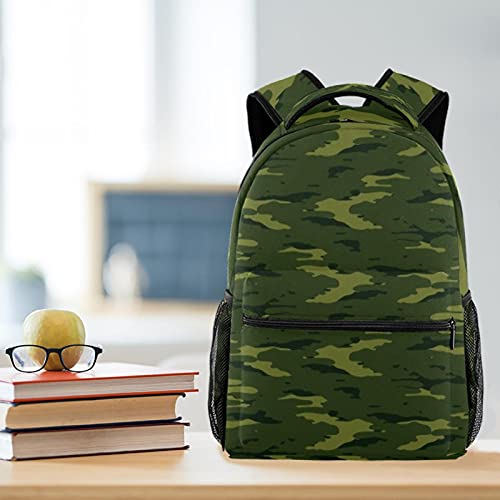 Sac à dos pour filles texture camouflage résistante et poches latérales utiles