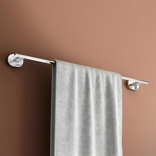 Image of Plantex J4 Stainless Steel Towel Holder in Bathroom /Cloth Hanger for Bathroom /24 Inch Towel Rod /Bathroom Accessories (Chrome Finish) Onix