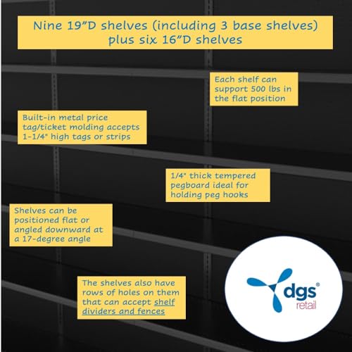 Dgs Retail PBS128912 Gondola Retail Shelving Wall Display thumb #2