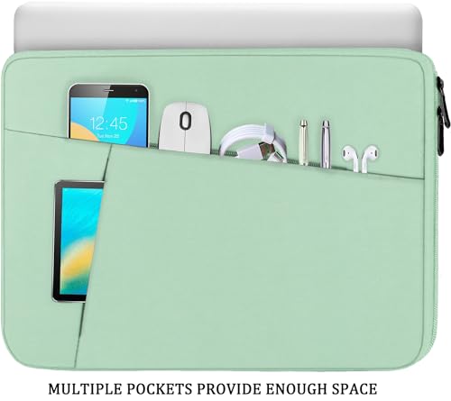 Image of Laptop Case 15.6 inch, Shockproof Protective Computer Carrying Cover with Front Pocket, Briefcase Handbags Laptop Sleeve for 15.6 inch HP, Dell, Acer, Asus, Notebook, Light Blue