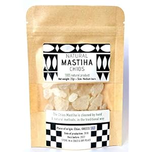 Chios Mastic Mastix geproduceerd door mastixproducenten (20 g middelgrote tranen)