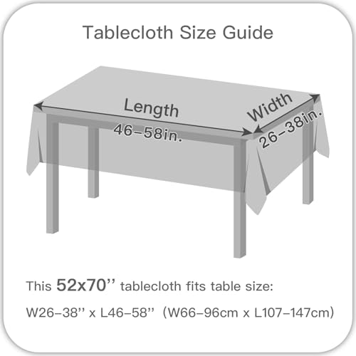 maxmill Rectangle Textured Tablecloth Waterproof Spillproof Wrinkle Free Table Cloth, Kitchen Dining Tabletop Decoration, Fabric Table Cover for Outdoor and Indoor Use, 52 x 70 Inch, Sage Green