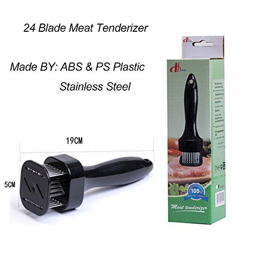 Meat Tenderizer Tool with 24 Stainless Steel Ultra Sharp Needle Blades Heavy Duty Cooking machine for Tenderizing Beef, Turkey, Chicken, Steak, Veal, Pork, Fish etc