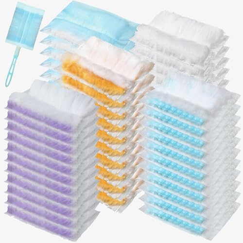 Image of Mimorou 100 Pcs Disposable Dusters Refills Bulk Heavy Duty 180 Multi Surface Replacement Dusters for Cleaning Ceiling Fan with Microfibers Unscented (Fresh Colors)