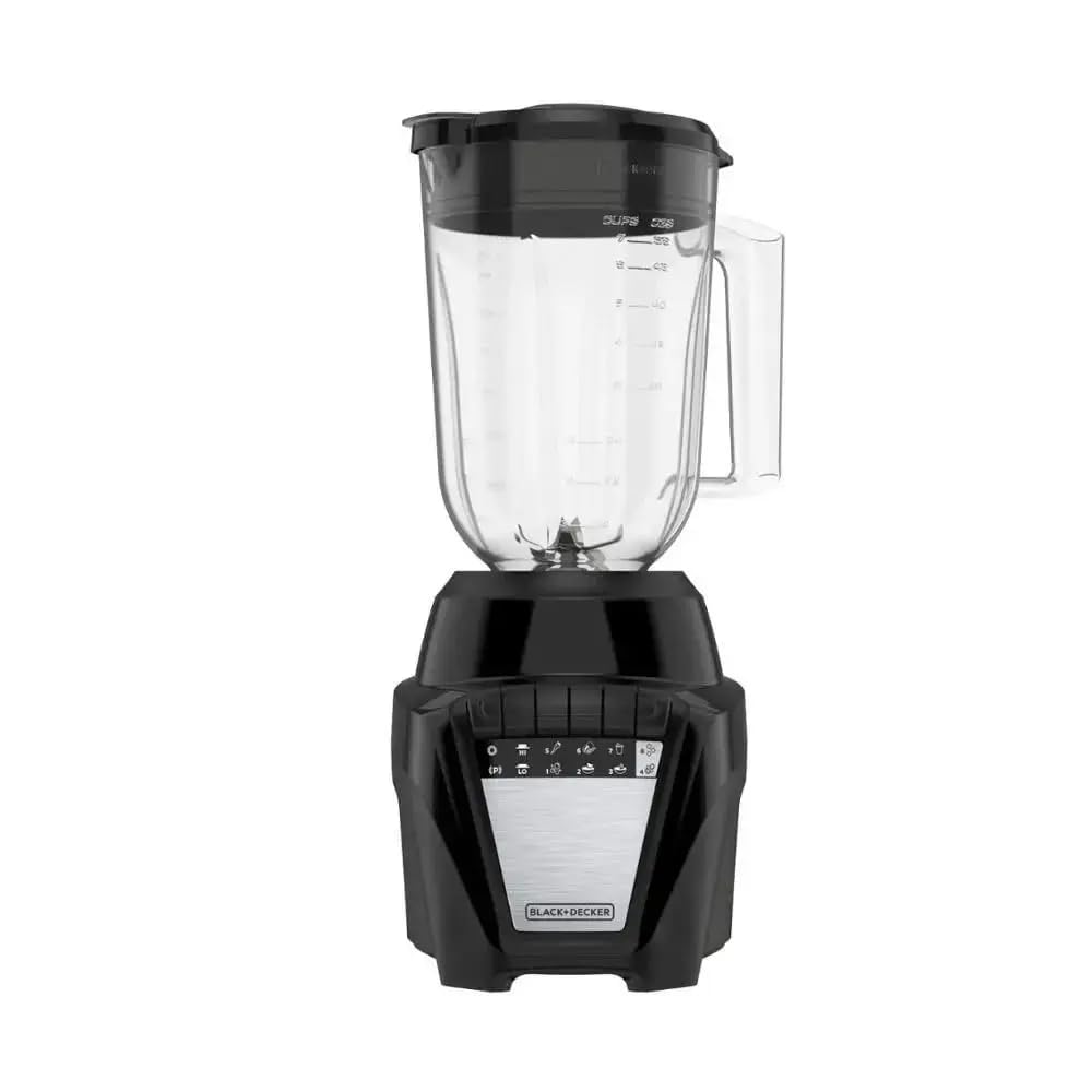 BLACK+DECKER 700W Stainless Steel 6-Tip IceCrush Blender, 8 Speeds + Pulse, 7-Cup Ergonomic Jar (56oz), Ice Crushing & Smoothie Maker