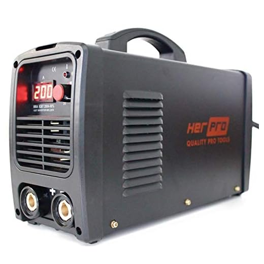 HER PRO QUALITY PRO TOOLS | Soldador Inverter Profesional IGBT 200amp | 3 Placas PCB, Tarjeta EMC y Ventilación Incorporada | Máquina de Soldar Ligera, Portatil y Facil de Usar