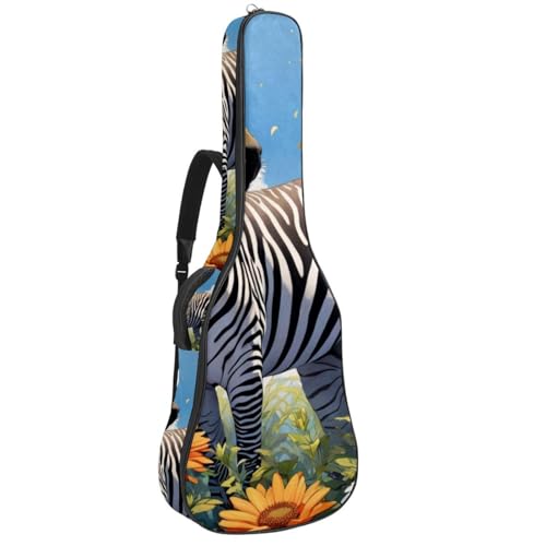 Housse guitare acoustique imperméable contre les chocs sac éponge imprimé