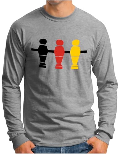 T-shirt football manches longues OM3 gris grande taille S au 4XL