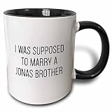 3dRose I Was Supposed To Marry A Jonas Brother 11oz Two-Tone Black Mug