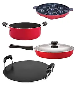 Nirlon nonstick Aluminium Utensils Set of 4 Pieces for Kitchen (FP12_RT_AP7_CS24)