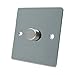 Price comparison product image AET FSC1GDIM10 Satin Chrome Flat 1000W-10 Amp Single 1 Gang 2 Way 1000W Light Dimmer Switch, 1000 W, 240 V