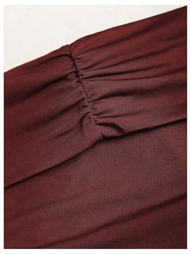 Verdusa Women's Off The Shoulder Tops Y2k Crop Tops Ruched Short Sleeve Slim Fitted Shirt4