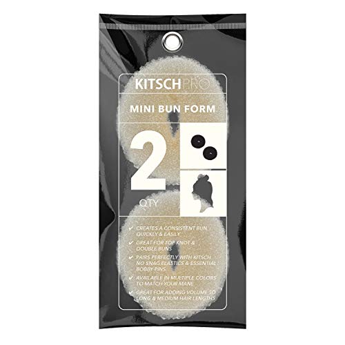 Kitsch Mini Bun Forms, Hair Donut for the Perfect Bun, Mother's Day Gift, Magic Ballet Bun Maker, Sock Bun, Hair Bun, 2pc set - Blonde