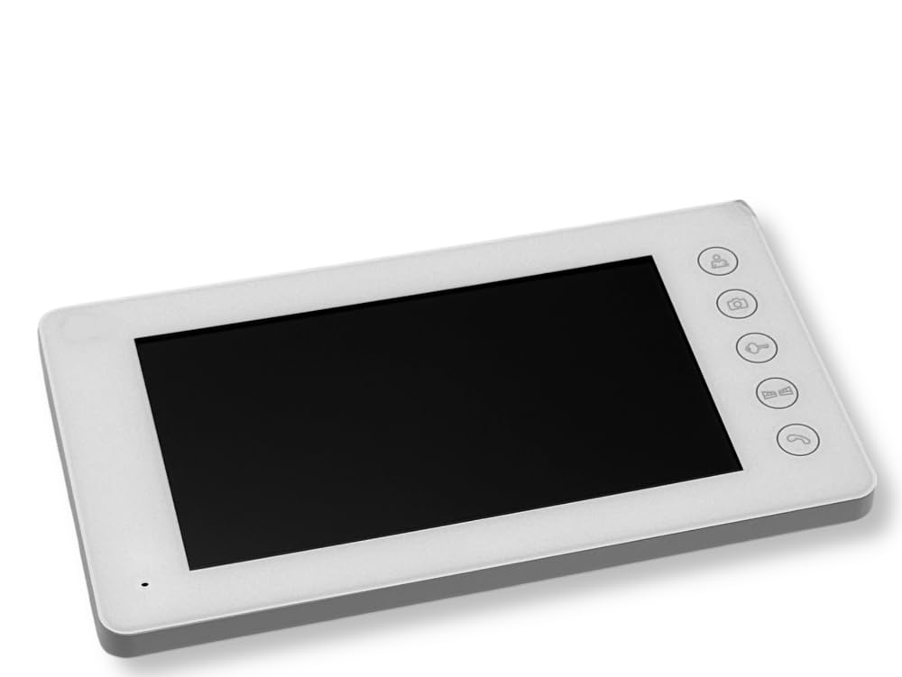 KIT VIDEOCITOFONO MONOFAMILIARE A 2 FILI MONITOR A COLORI 7" APERTURA ELETTROSERRATURA E CANCELLO CON RFID