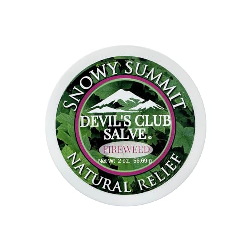 Snowy Summit Devils Club & Fireweed Salve - Handcrafted Natural Salve Ointment with Fast-Absorbing Formula - Skin-loving Handmade Muscle Rub with Alaska Rainforest Ingredients - 2 oz.