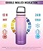 Oldley Water Bottles 20 oz Insulated Water Bottle with Straw 3 Lids,Vacuum Stainless Steel Water Bottles, Leak & Sweat Proof Sport Water Bottle Gym for Kids Adults