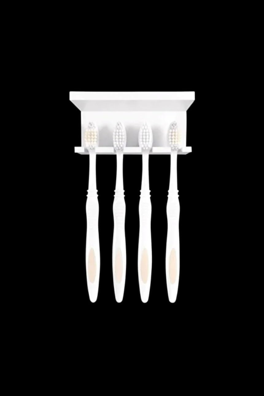 Usin Yapışkanlı Çok Amaçlı Diş Fırçası Asacağı Askılığı Askılık Diş Fırçalık Banyo Organizer (Beyaz)