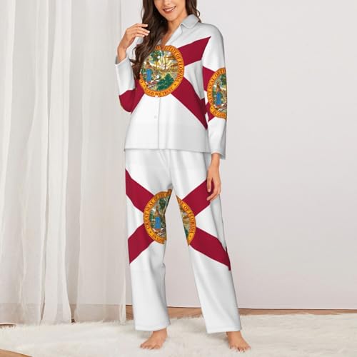Pyjama imprimé Floride EdWal contre le froid nocturne ensemble long