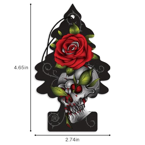 Image of LITTLE TREES Car Air Freshener | Hanging Tree Provides Long Lasting Scent for Auto and Home | 24 Air Fresheners |Rose Thorn