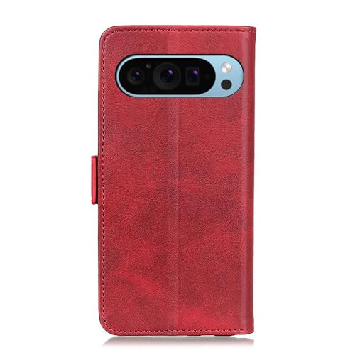 Étui Google Pixel 9 rouge évitez les rayures grâce au rabat sécurisé - 5