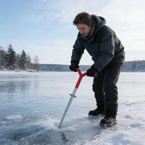 Outil d'installation ferme pour abri de glace et kit de vis de pêche