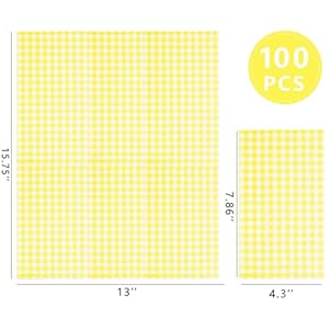 Wdf150packyellowcheckerednapkins3plydisposableyellowandwhiteginghamnapkinsguestnapkinsdinnernapkinspaperforpicnicbbqbirthdayweddingpartyeaster Urban Country Home Decor Wdf 150pack yellow checkered napkins 3 ply disposable yellow and white gingham napkins guest napkins dinner napkins paper for picnic bbq birthday wedding party easter urban country home decor