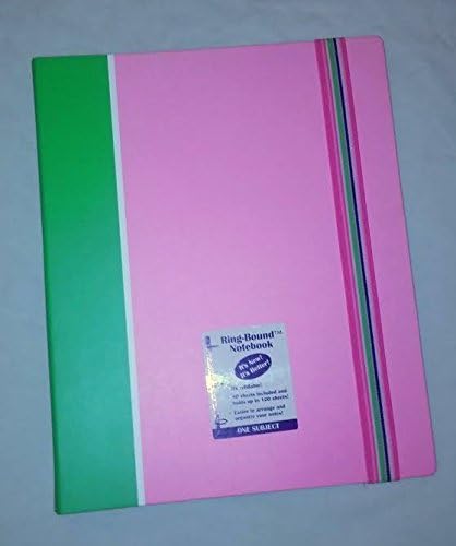 Prep Cool Collection Fashion Three-Ring Binder PINK and GREEN