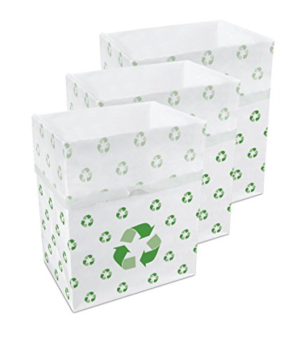 13 Gallon Disposable Pop-Up Trash Cans (3-Pack) with Fitted Bags ...