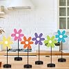 Geetery 6 Pcs Spring Table Centerpiece Daisy Wooden Decor Tiered Tray Sign Wood Flower Farmhouse Shelf Decor Daisy Wooden Tabletop Decoration for Gifts Holiday Party Decoration Home