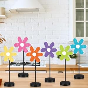 Geetery 6 Pcs Spring Table Centerpiece Daisy Wooden Decor Tiered Tray Sign Wood Flower Farmhouse Shelf Decor Daisy Wooden Tabletop Decoration for Gifts Holiday Party Decoration Home Geetery 6 Pcs Spring Table Centerpiece Daisy Wooden Decor Tiered Tray Sign Wood Flower Farmhouse Shelf Decor Daisy Wooden Tabletop Decoration for Gifts Holiday Party Decoration Home