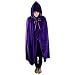 Samtree Christmas Halloween Costumes Cape for Kids,Velvet Hooded Cosplay Party Cloak (S(Length:23.6"),Purple)