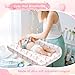 2 Pack Baby Changing Pad Covers, Changing Table Cover for Girls, Pink Bow Changing Pad Covers 32'' x 16'' Safe Snug Fitted Diaper Table Sheet Fits Standard Changing Tables and Dressers(Bassinet)