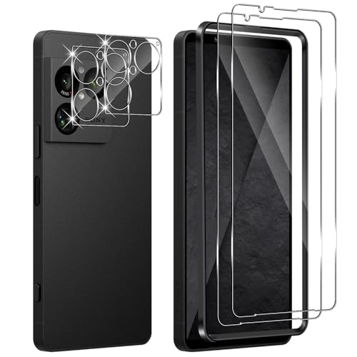 Holilo 2+2 Pièces pour Sony Xperia 1 VIII 5G/ X1 VIII 5G Verre Trempé + Caméra Arrière Protecteur, 9H Dureté aux Rayures Résistant Verre Trempé...